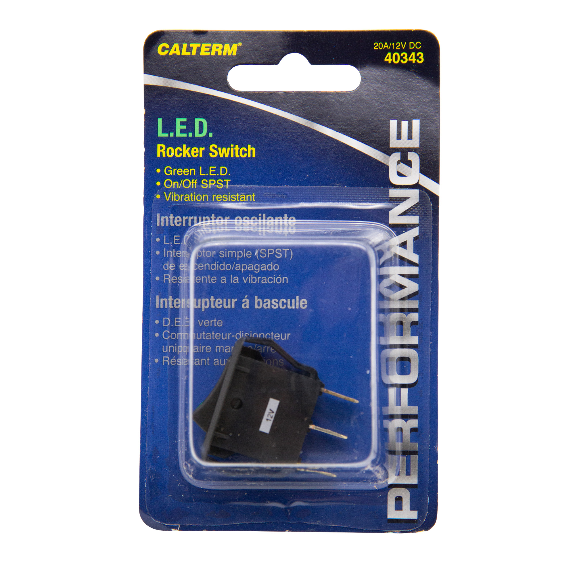 Illuminated Rocker Switch, LED., 1-1/8