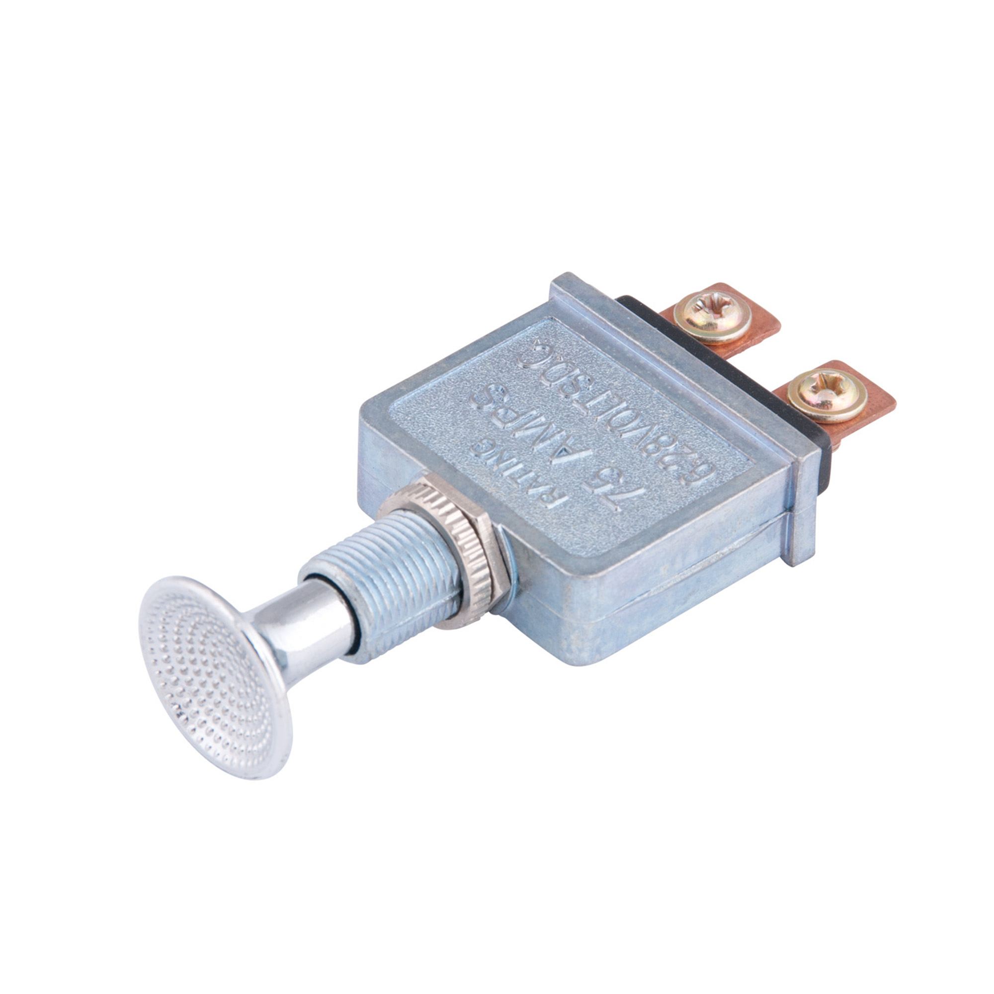 Heavy Duty Metal Chrome Push Pull Switch 6-28V DC 75A SPST - Foto 4